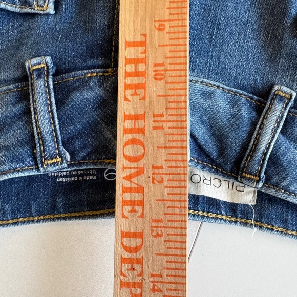 Pilcro The Wanderer Jeans Womens 29 Blue Utility Patch Pocket High Rise - Picture 8 of 9